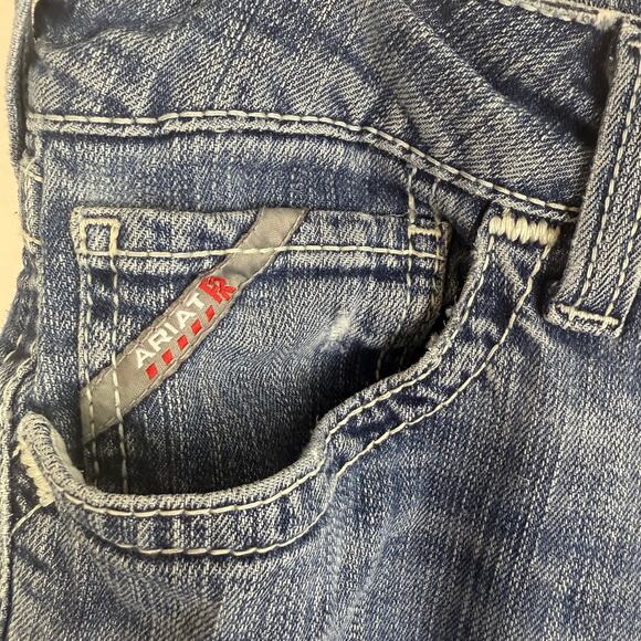 Ariat Womens Mid Rise Boot Five-Pocket Styling USA Medium Wash Denim Jeans 29L - Picture 7 of 9